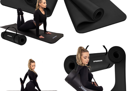 Yoga Mat | Extra Dik (15 mm) | Zwart