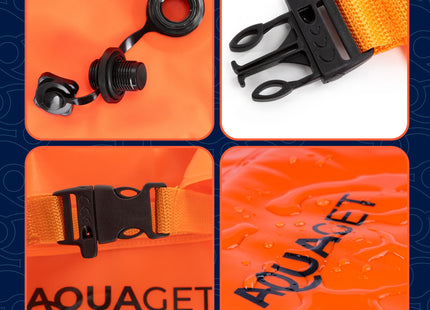 Zwemboei - Voor Openwaterzwemmen - Zwemveiligheidsboei - Incl. drybag /Saferswimmer/Safe swimmer/ 35 Liter / Reddingsfluitje - Oranje