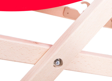Strandstoel - Verstelbaar - Beukenhout - Hangemaakt - Rood