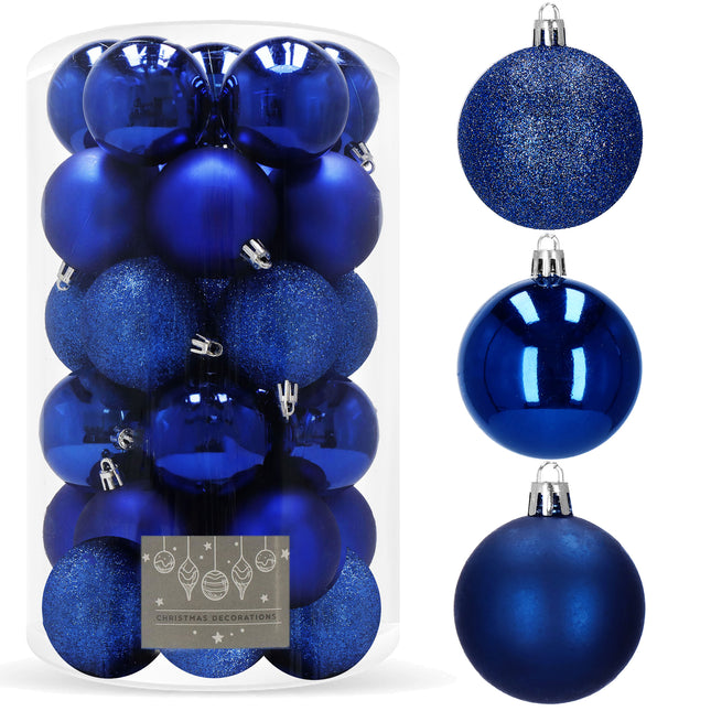 Kerstballen | 30 Stuks | 6 cm | Marineblauw