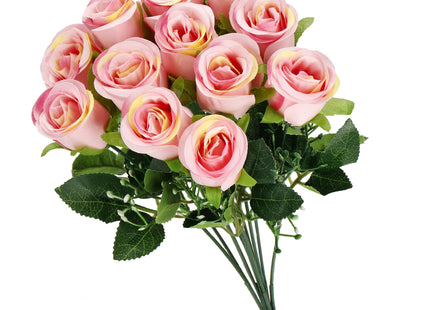 Kunstboeket - Sierboeket - Decoratief - Rozen - Decoratief - 12 Stuks