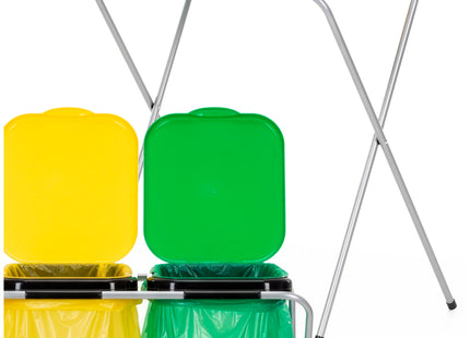 Vuilniszakkenhouder - Frame voor Afvalzakken - Standaard - 2 delen - Geel/Groen - 20 Kg