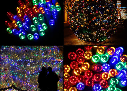 Kerstboomverlichting | met 100 LED Lampjes | 12 M | Multicolor | Zonne-energie | Indoor | Outdoor