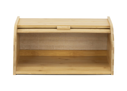Broodtrommel Voor Op Het Aanrecht - Broodmand - Bamboe Deksel - Naturel- 38 X 28 X 18 CM