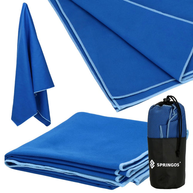 Strandlaken | Badlaken | Strandhanddoek | Microvezel | 150 x 75 cm | Donkerblauw