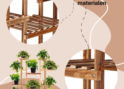 Plantenrek | Plantenrek Binnen | Plantenrek Buiten | 119 cm | Hout