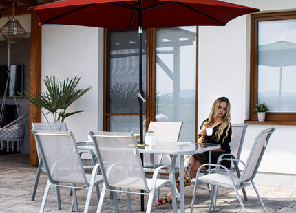 Parasol | Parasols | Kantelbaar | Met Ventilatie | Rood | 250 cm