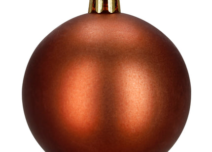 Kerstballen | 24 Stuks | 6,5 cm | Paars | Bruin | Parelmoer | Roségoud
