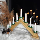 LED Kaarsenbrug | Snoer | Hout | Warm Wit