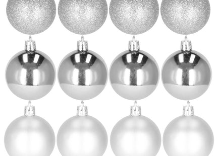 Kerstballen | 12 Stuks | 3 cm | Zilver