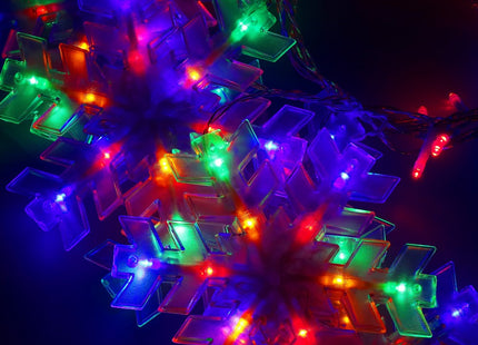 Kerstverlichting Sterrengordijn | Sneeuwvlok | Multicolor | 2 m | 138 Led's