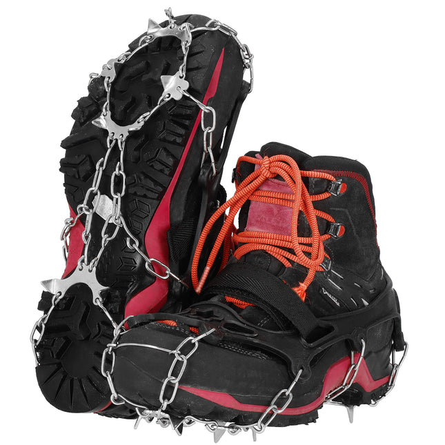 Sneeuwgripzolen - Sneeuwijzers - Spikes voor Schoenen - Anti-Glij Ijzers - Anti Slip - Zilver - Zwart - 36-40