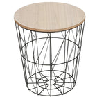 Salontafel | Salontafel Rond | Bijzettafel | 1 Stuk | 45 cm | Zwart/Hout