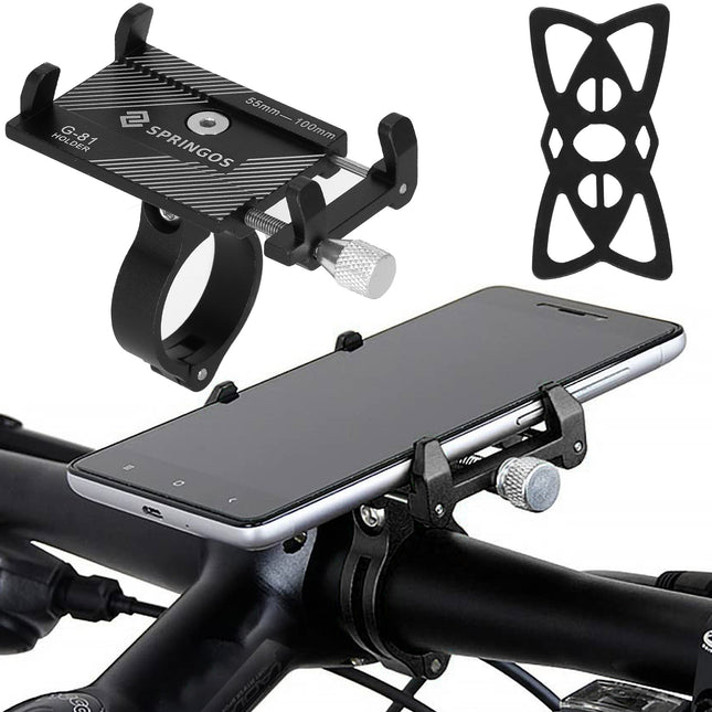 Fiets Telefoonhouder - Verstelbaar - Stevig - Zwart