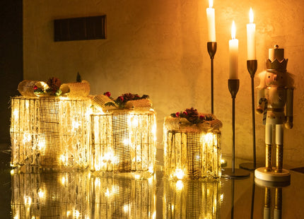 Kerstverlichting | Geschenkdozen 3 stuks | Batterij