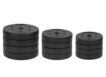 Dumbellset - 20 KG - Complete Set - Thuis Sporten - Zwart