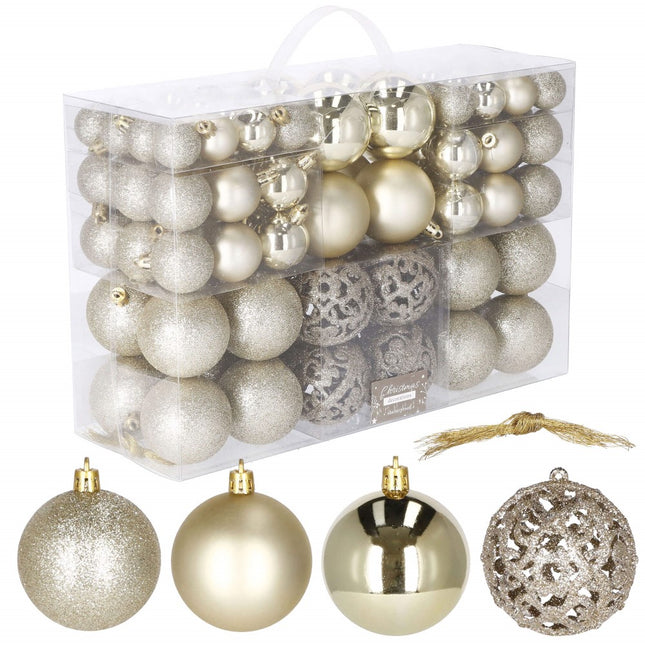 Kerstballen | 100 Stuks | Goud Tinten