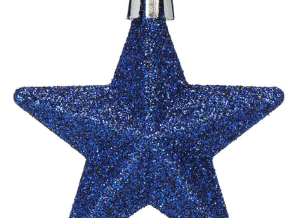 Kerstballen | Sterren | 6 Stuks | Blauw
