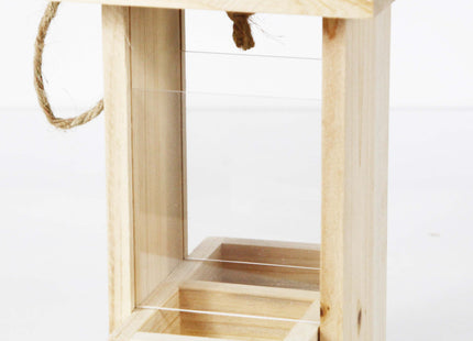 Vogelvoederstation - Voerbak - Hout - 14,5 x 16 x 21,5 cm