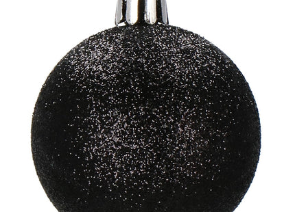 Kerstballen | 77 Stuks | Zwart