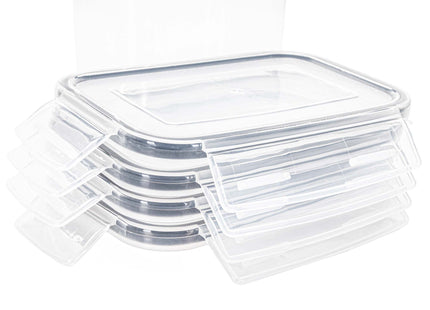 Keukenorganizer - Voorraadpotten -  Voorraaddozen - Bewaarcontainers  - Set Van 24 Met Stickers - Transparant