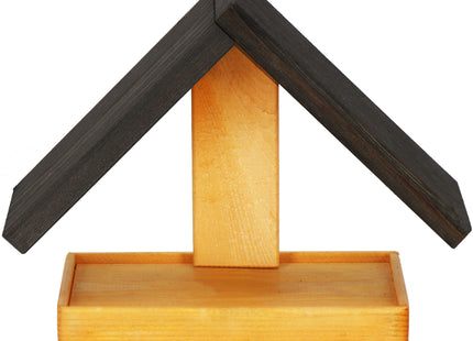 Vogelvoederhuisje - Vogelvoederplek - Vogelvoeding - Staand - Bruin - Zwart - 12,5 x 31 x 21,5 cm