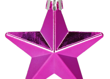Kerstballen | Sterren | 6 Stuks | Goud/Roze