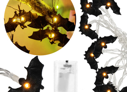 Halloween Decoratie - Lichtslingers - Verlichting - Vleermuizen - 20 LED