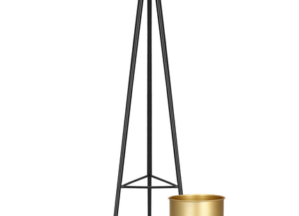 Staande Plantenbak | Plantenbakken | Metaal Zwart/Goud | 73 cm