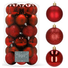 Kerstballen | 30 Stuks | 6 cm | Rood
