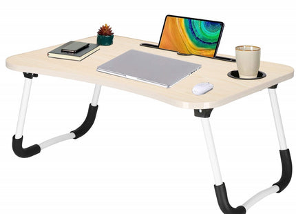 Laptoptafel | Bedtafel | Tablethouder | Laptopstandaard | 60 x 40 cm | Beige
