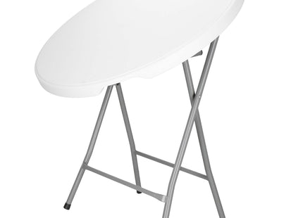 Cateringtafel - Bankettafel -  Opklapbaar - Horeca Kwaliteit - Inklapbaar - Met vergrendeling - Extra Stevig - Wit - Ø 80x75cm