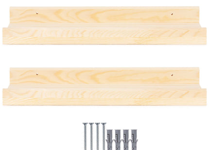 Wandplank - Boekenplank - Ophangbaar - Kruidenplank-  Grenenhout - 10 Kg - 50 cm - 2 Stuks