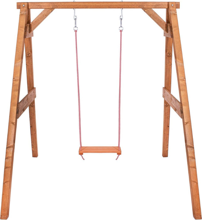 Schommel | Kinderschommel | Hout | Inclusief Frame | Maximale Belasting 40 kg | Bruin