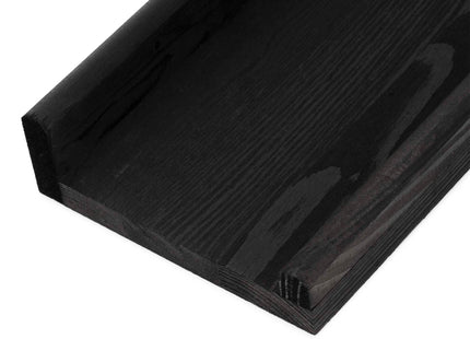 Wandplank - Boekenplank - Ophangbaar - Kruidenplank- Zwart - Grenenhout - 10 Kg - 50 cm - 2 Stuks