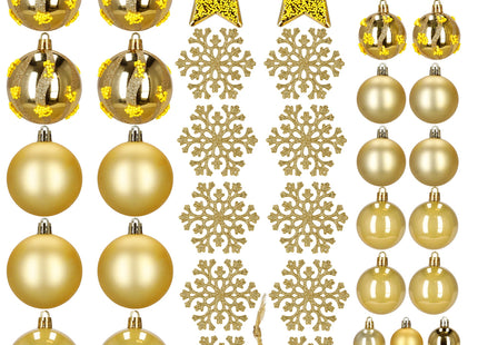 Kerstballen | 40 Stuks | 5/6/7/8/9/10 cm | Goud
