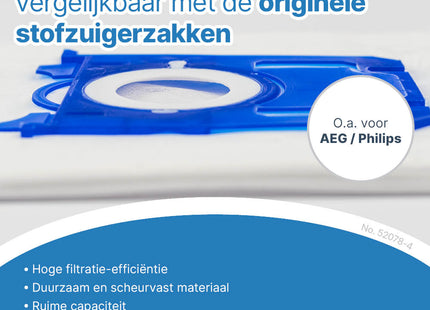 SQOON® Stofzuigerzakken geschikt voor AEG / Electrolux / Philips Standard-BAG