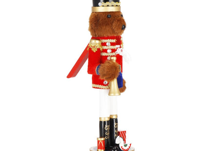 Notenkraker Kerst | Houten Beer | Kerstversiering | Multicolor | 38 cm