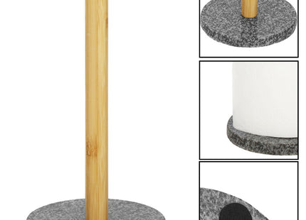 Keukenrolhouder | Keukenrol | 29.5 cm | Naturel/Grijs