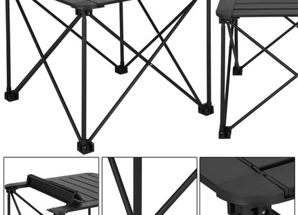 Campingtafel - Toeristentafel - Picknicktafel -  Opvouwbaar - Draagtas- 52,5x52,5x46 cm