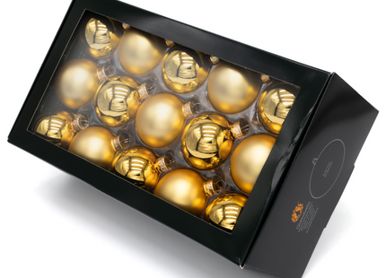 Kerstballen Glas | 30 Stuks | Mix | Glas | Mat | Glans | Goud