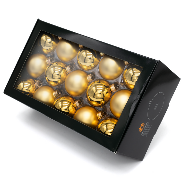 Kerstballen Glas | 30 Stuks | Mix | Glas | Mat | Glans | Goud