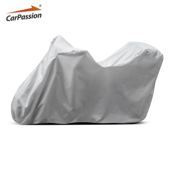 CarPassion Motorhoes - Beschermhoes - Waterdicht & Vorstbestendig - Maat S - Grijs - 205 x 90 x 120 cm