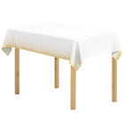 Tafelzeil - Tafelkleed - Waterdicht - Afwasbaar - Wit - Goud - 272 x137 CM