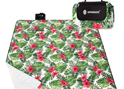 Picknickkleed | Picknickdeken | Buitenkleed | Picknick | 200 x 160 cm | Groen/Roze/Wit