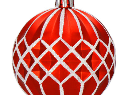 Kerstballen | 24 Stuks | 6 cm | Zilver/Rood/Grijs