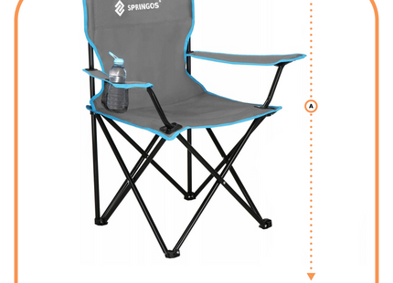 Camping Set | Kampeer Set | Campingtafel |  Campingstoel | Kampeerstoel | Op Vouwbaar | Inclusief Draagtas | Vissen | Blauw/Grijs