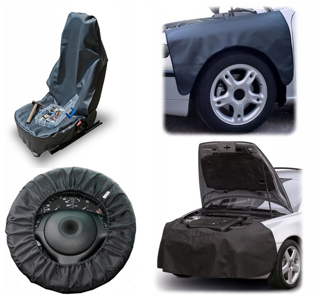 Premium Monteurset - Beschermingset - Stoelhoes - Stuurhoes - Spatbordhoes - Voorbumperbeschermer Autohoes - Gereedschap - Monteur - Garage - 4 Delig