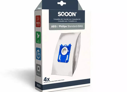 SQOON® Stofzuigerzakken geschikt voor AEG / Electrolux / Philips Standard-BAG