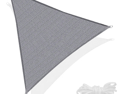 Schaduwdoek | Zonnezeil | Driehoek 5 x 5 x 5 m | 90% Schaduw | Licht Grijs